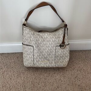 Michael Kors White and Brown Women's Bag
